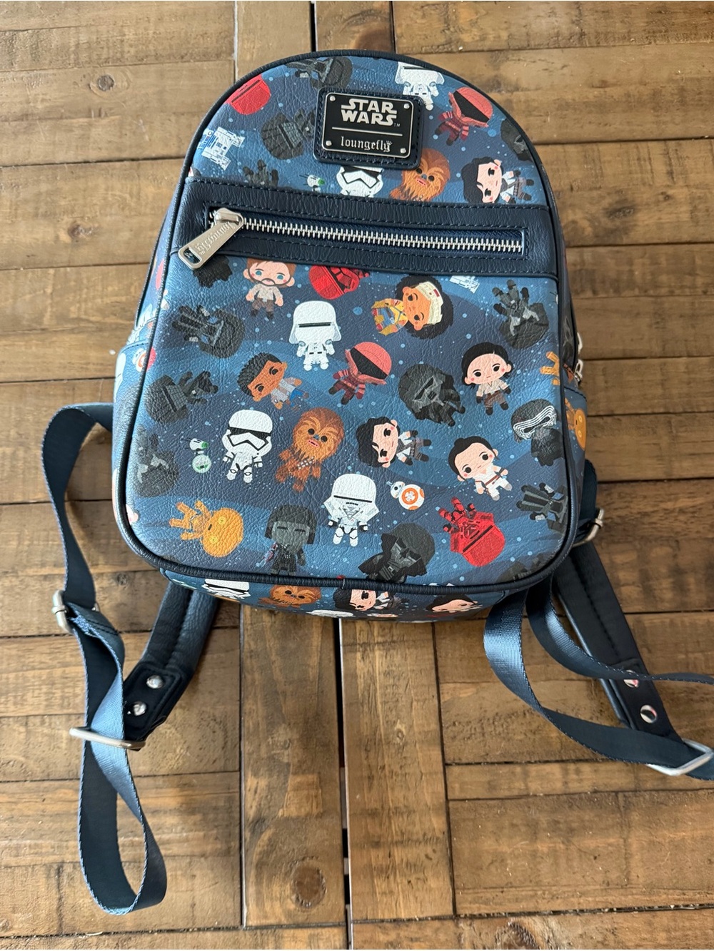 Loungefly Navy Star Wars Chibi Characters Kids Mini Backpack